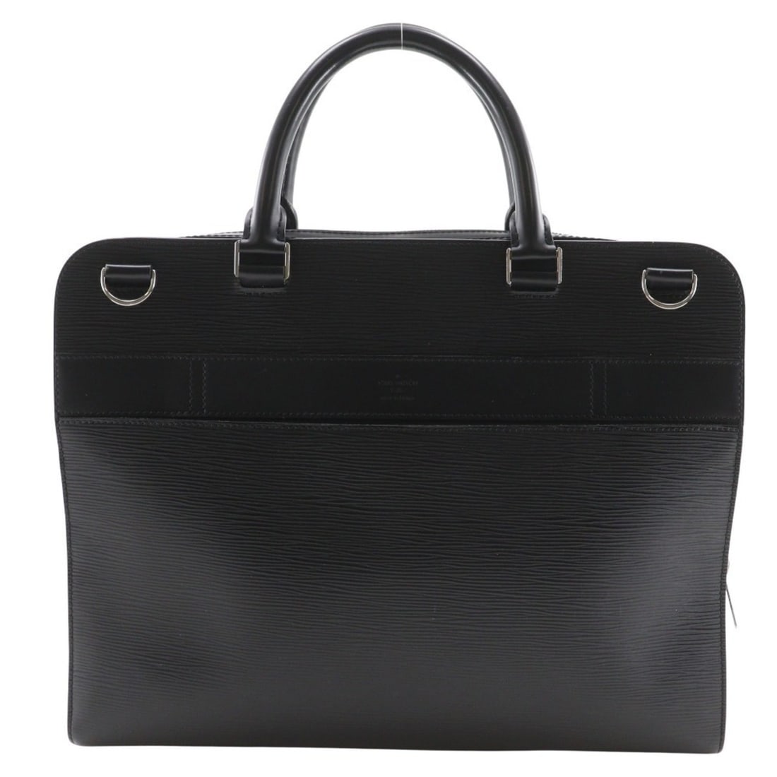 Louis Vuitton Bassano MM Business Bag M54032 Epi Leather Noir 2011 Black TR4171 A4 Double Zipper (1 of 20)