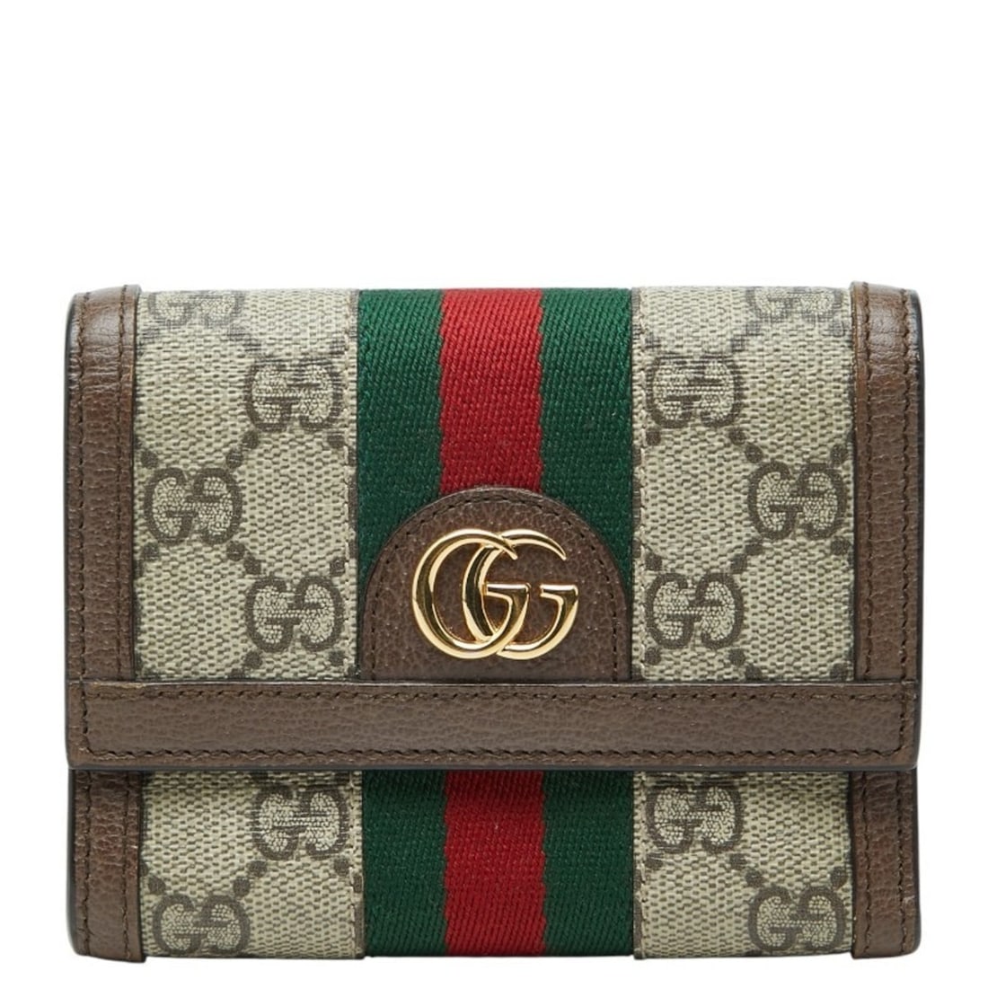 Gucci Ophidia GG Supreme Tri-fold Wallet 625703 Beige Multicolor Leather Women's GUCCI (1 of 19)