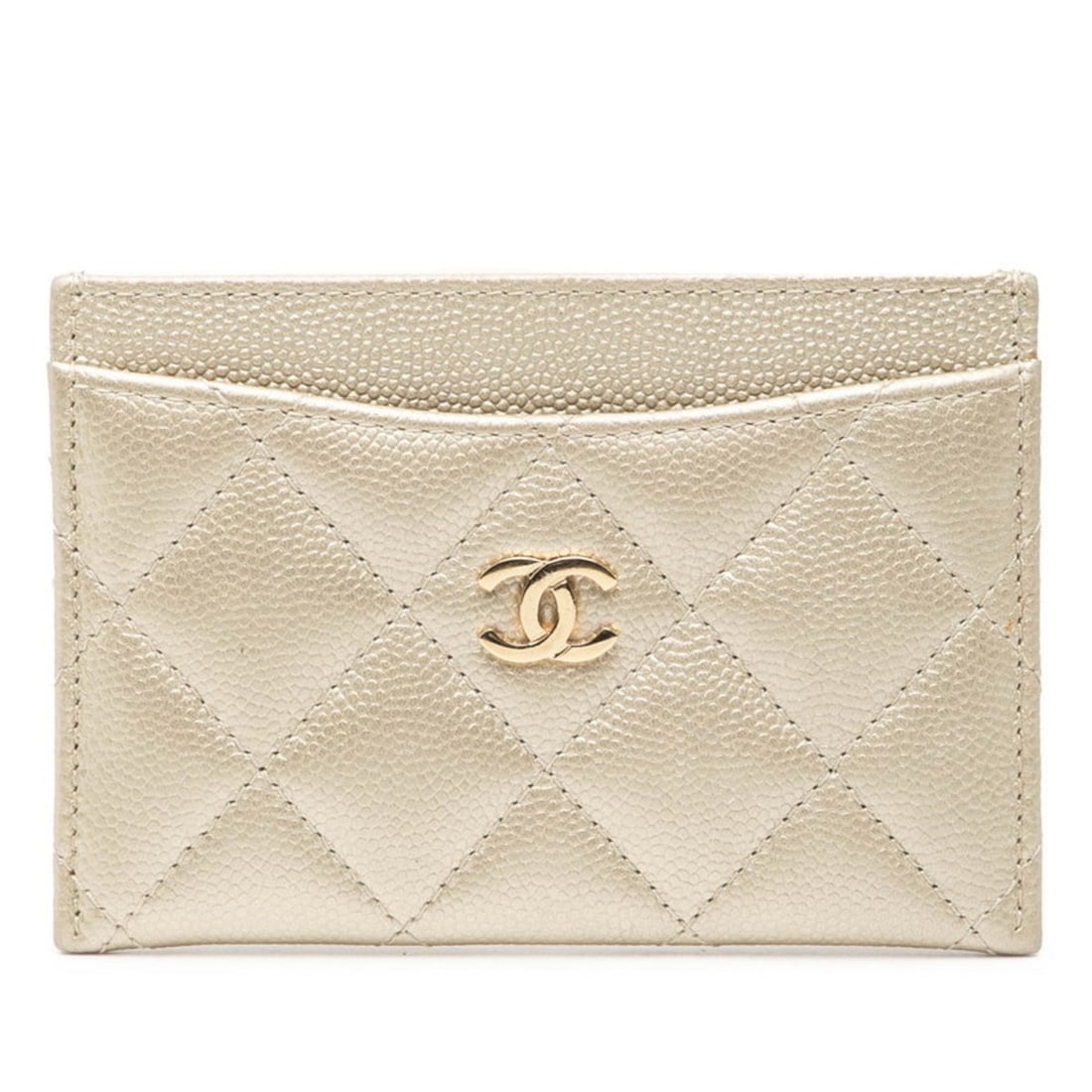 CHANEL Coco Mark Matelasse Business Card Case/Card Case/Pass Case Gold Caviar Leather Women's: --- Catalog ---Category: DesignType: Card caseColor: GoldGender: WomenMaterial: Grained Calfskin Category: GeneralBrand: ChanelCategory: Physical PropertiesSize (HxWxD): 7.5cm x 11cm x 1cm / 2.95'' x