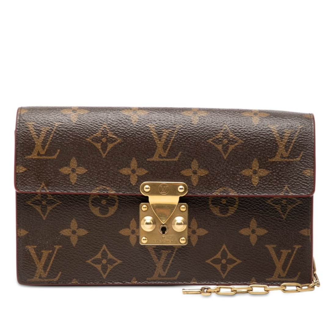 Louis Vuitton Monogram S-Lock Belt Pouch PM Clutch Bag M44667 Brown Leather Women's LOUIS VUITTON: --- Catalog ---Category: SizeSize (HxWxD): 12cm x 19.5cm x 5cm / 4.72'' x 7.67'' x 1.96''Category: DesignType: Clutch bag, PouchColor: BrownGender: WomenMaterial: PVC , Leather Category: GeneralMPN: M