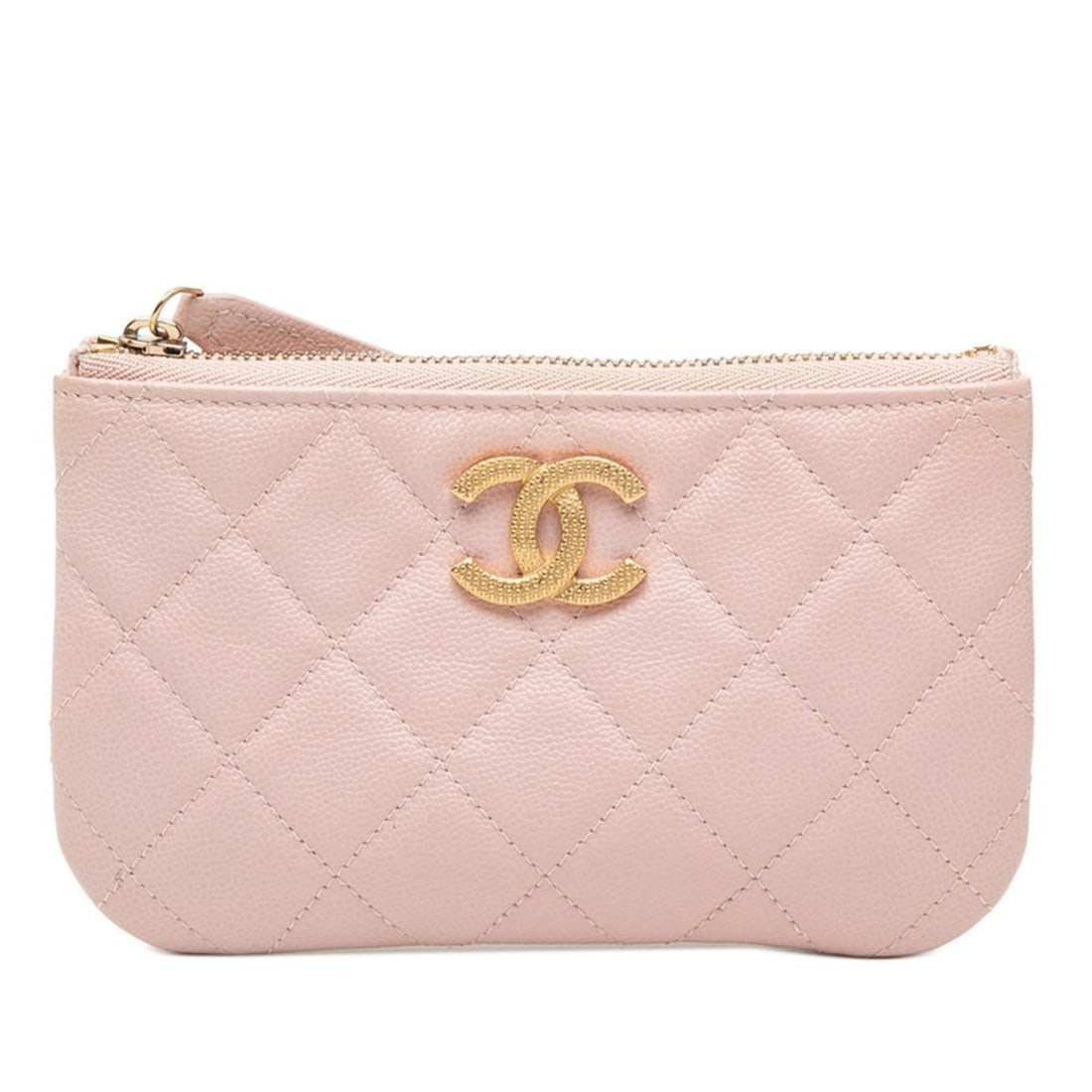 CHANEL Coco Mark Matelasse Bag Pouch Small Item Case Pink Caviar Skin Women's: --- Catalog ---Category: SizeSize (HxWxD): 9cm x 15cm x 1cm / 3.54'' x 5.9'' x 0.39''Category: DesignType: PouchColor: PinkGender: WomenMaterial: Grained Calfskin Category: GeneralBrand: Chanel--- Ite