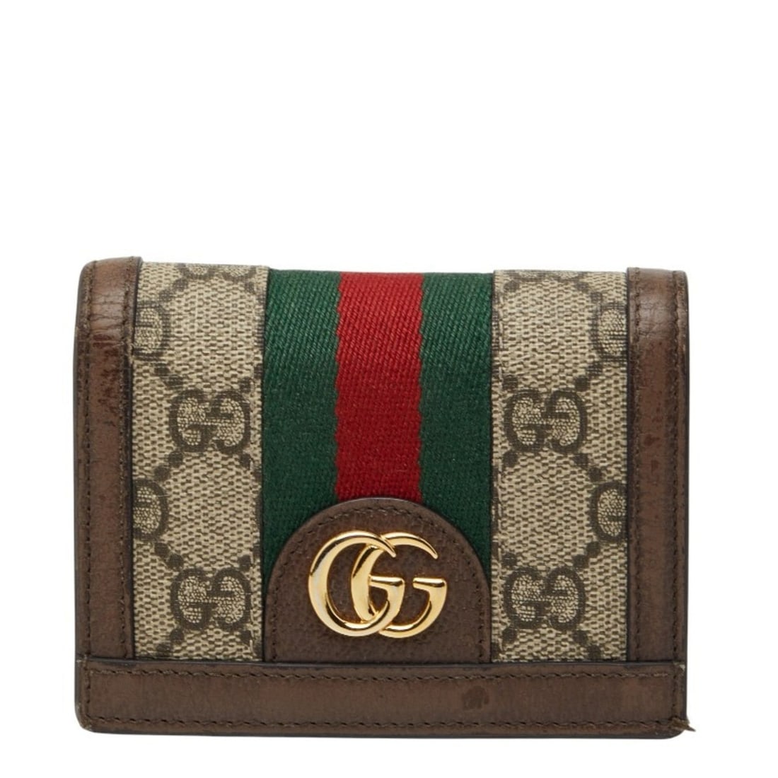 Gucci Ophidia GG Supreme Bifold Wallet 523155 Beige Multicolor Leather Women's GUCCI (1 of 14)
