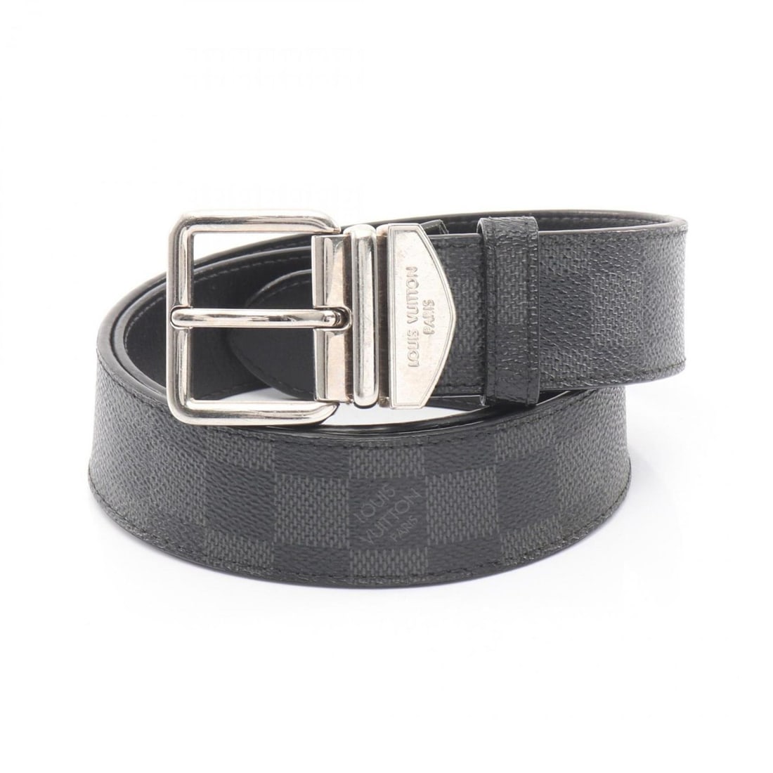 Louis Vuitton Santur Sydney Belt, Men's, Black, Coated Canvas, Damier Graphite, M9708 (1 of 12)