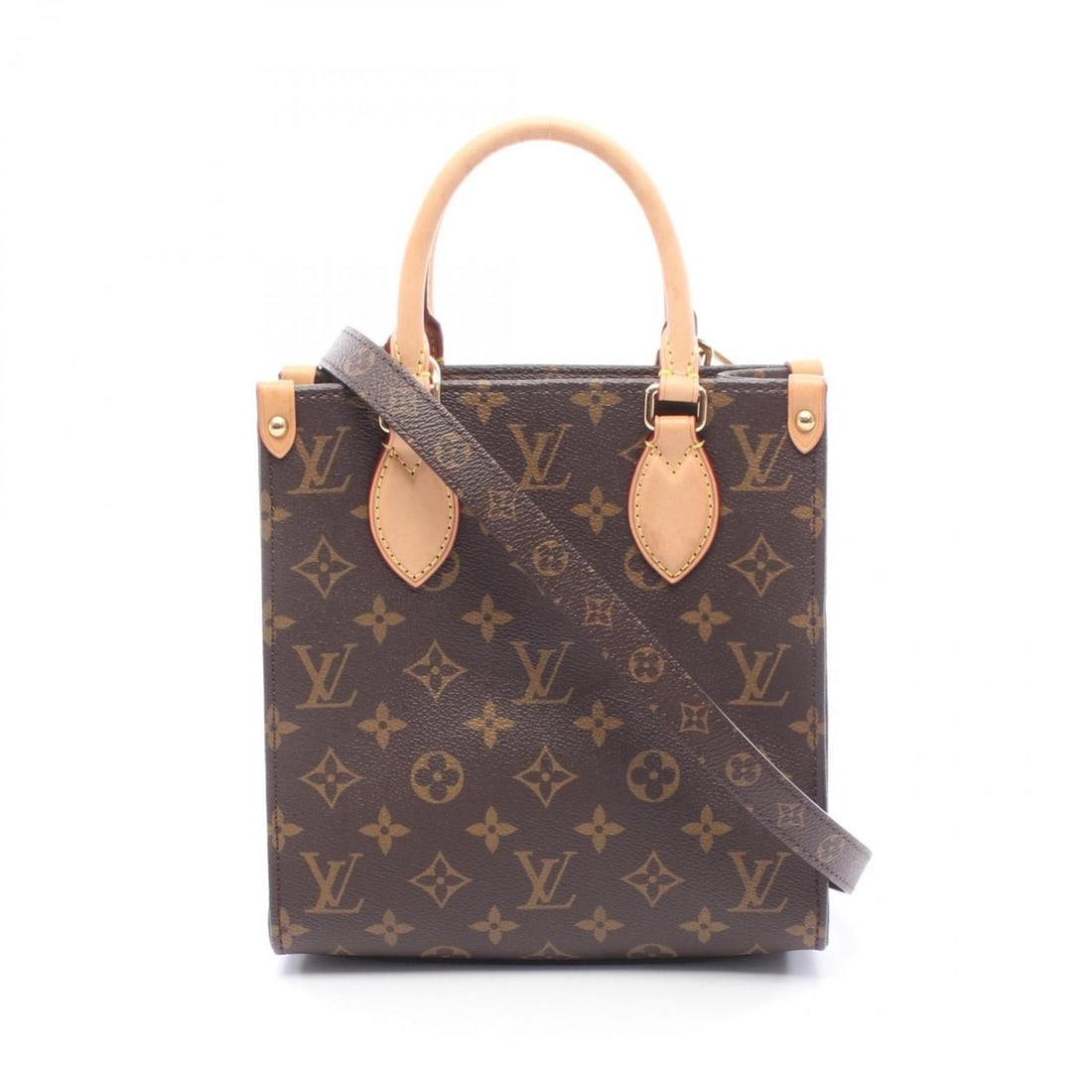 Louis Vuitton Sac Plat BB Handbag, Coated Canvas and Leather, Monogram, Women's, Brown, M45847 (1 of 16)