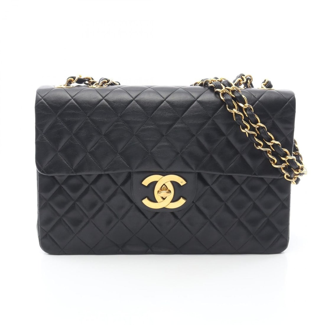 CHANEL Deca Matelasse 34 Shoulder Bag/Handbag in Lambskin Leather, Black: --- Catalog ---Category: SizeSize (HxWxD): 22cm x 34cm x 10cm / 8.66'' x 13.38'' x 3.93''Category: DesignType: Handbag, Shoulder bagColor: BlackGender: WomenMaterial: Leather Leather/Fur Type: Lambski