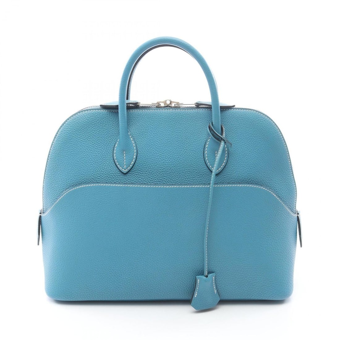 Hermes Bolide 1923 30 handbag, leather Togo, women's, blue (1 of 11)