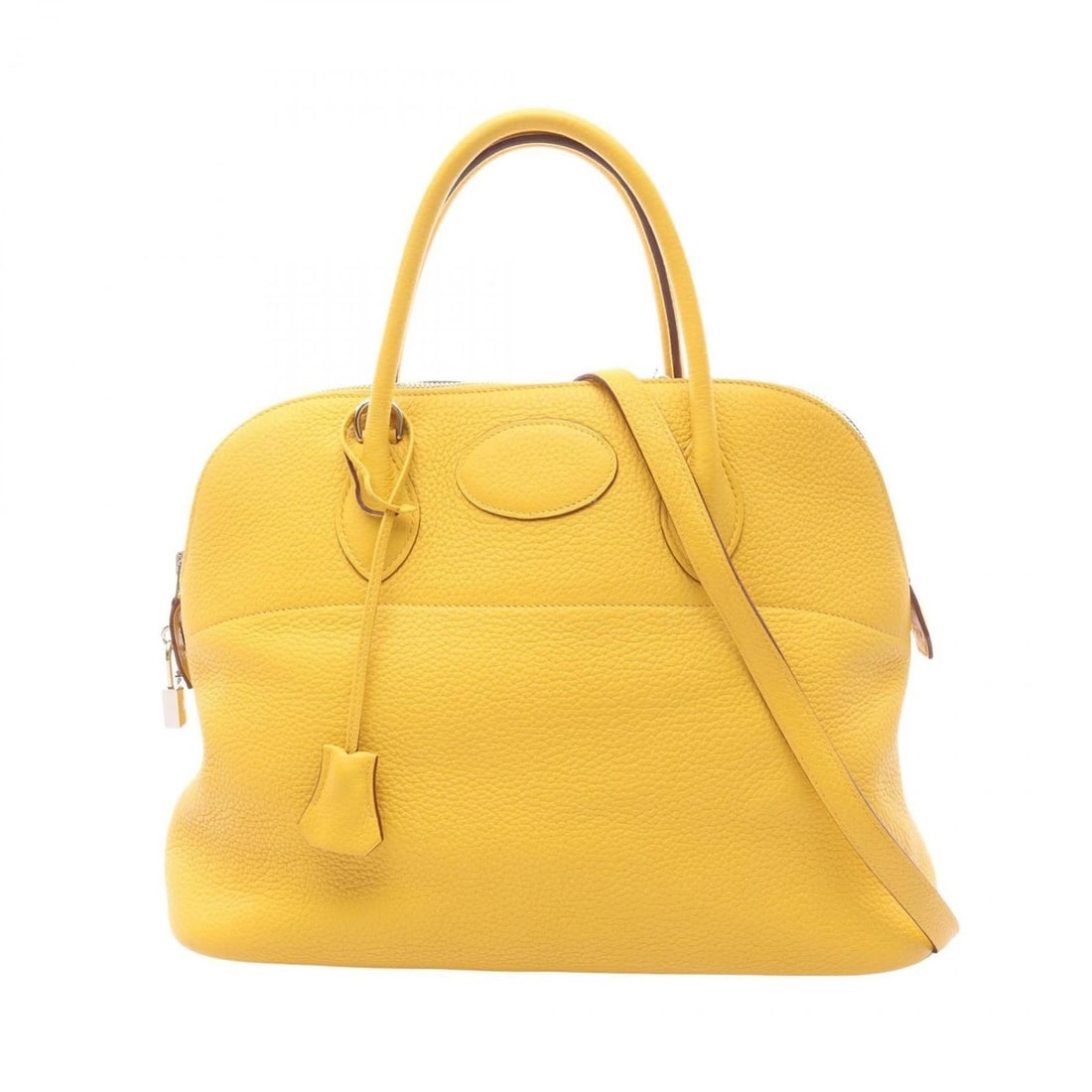 Hermes Hermès Bolide 35 Handbag, Taurillon Clemence Leather, Women's, Yellow, 073420CK (1 of 9)