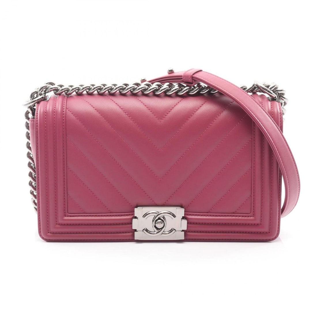 CHANEL Boy Chanel Chevron V-Stitch Shoulder Bag/Handbag in Lambskin, Women's, Bordeaux, A67086: --- Catalog ---Category: SizeSize (HxWxD): 14.5cm x 25cm x 7cm / 5.7'' x 9.84'' x 2.75''Category: DesignType: Handbag, Shoulder bagColor: BordeauxGender: WomenMaterial: Leather Leather/Fur Type: Lambs