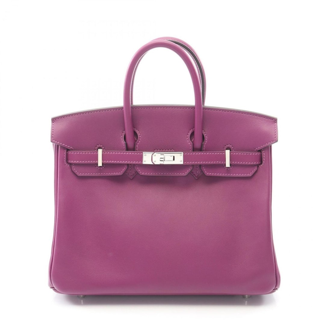 Hermes Hermès Birkin 25 handbag in calfskin leather (cowhide) with Swift purple for women: --- Catalog ---Category: SizeSize (HxWxD): 20cm x 25cm x 13cm / 7.87'' x 9.84'' x 5.11''Category: DesignType: HandbagColor: Anemone, PurpleGender: WomenMaterial: Swift leather , Leather Category: Gene