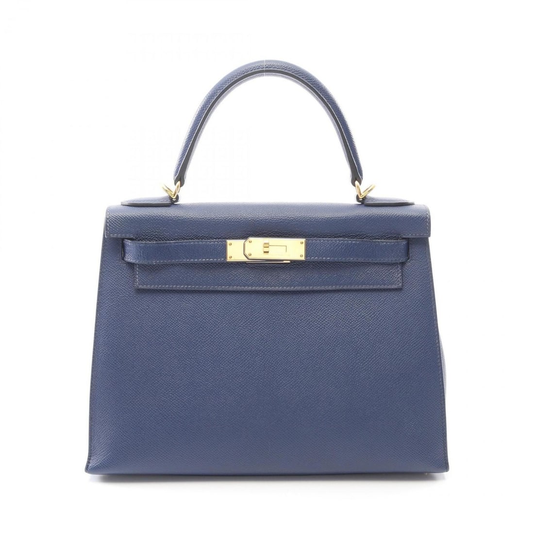 Hermes Hermès Kelly 28 handbag in calfskin leather (cowhide) and Epsom leather, blue for women: --- Catalog ---Category: SizeSize (HxWxD): 21cm x 28cm x 11cm / 8.26'' x 11.02'' x 4.33''Category: DesignType: HandbagColor: BlueGender: WomenMaterial: Leather Leather/Fur Type: Calfskin, Epsom leathe
