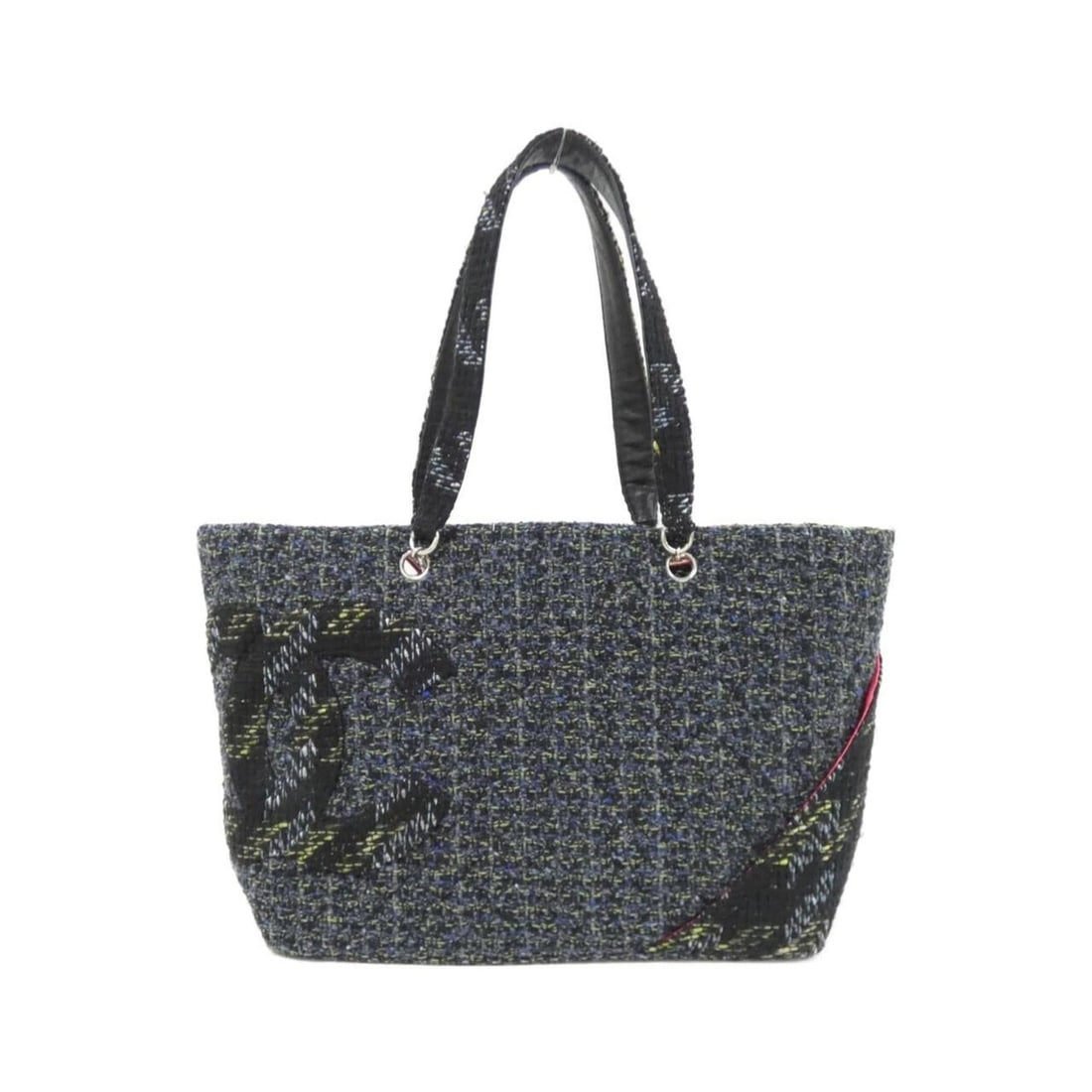 Chanel Cambon Line 25170 Shoulder Bag: --- Catalog ---Category: SizeSize (HxWxD): 28cm x 45cm x 15cm / 11.02'' x 17.71'' x 5.9''Category: DesignType: Shoulder bagColor: NavyGender: Men,WomenMaterial: Tweed Hardware Color: SilverCategory: