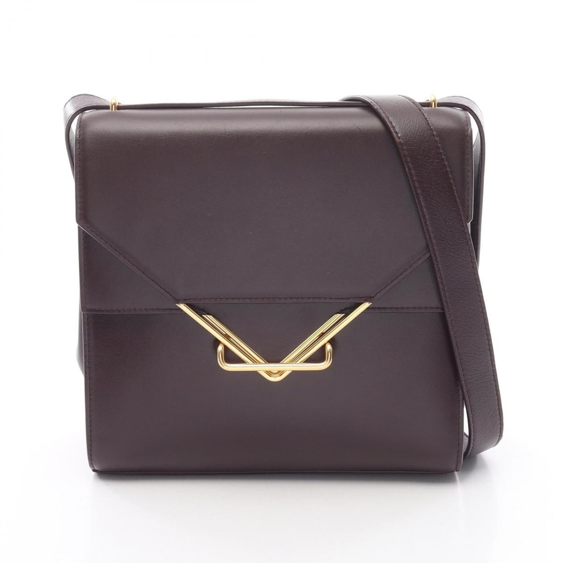 Bottega Veneta The Clip Shoulder Bag/Handbag, Leather, Women's, Bordeaux, 652391 (1 of 15)