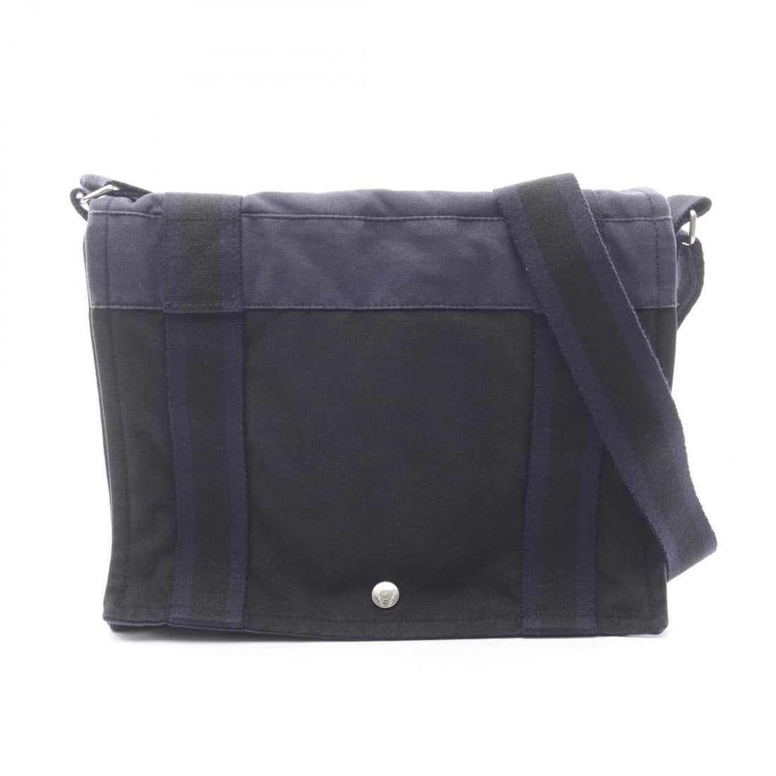 Hermes Hermès Foule Bassus PM Shoulder Bag/Handbag Canvas Men's/Women's Black, Navy, Purple (1 of 14)
