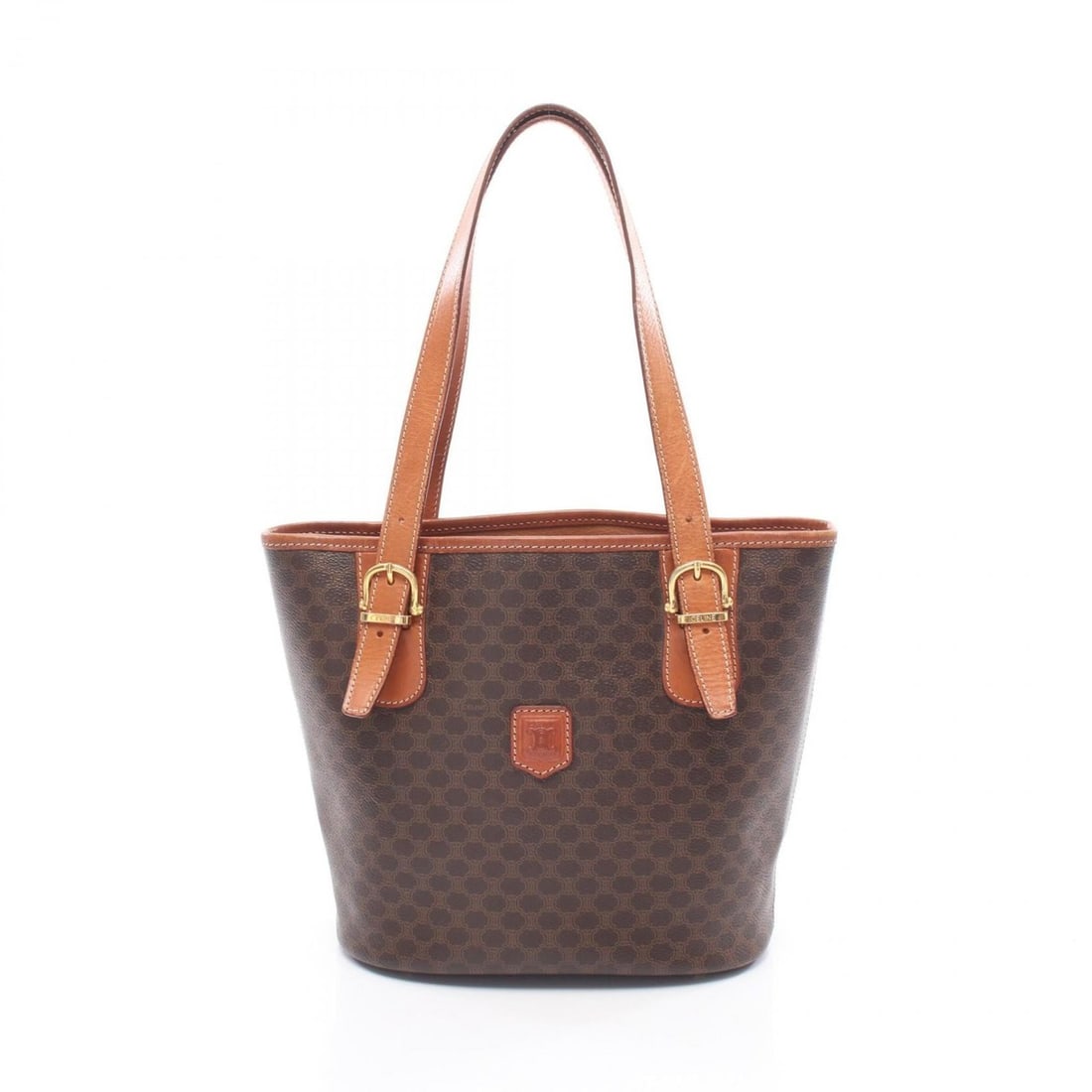 Celine Macadam Tote Bag, Coated Canvas and Leather, Women's, Brown (1 of 18)