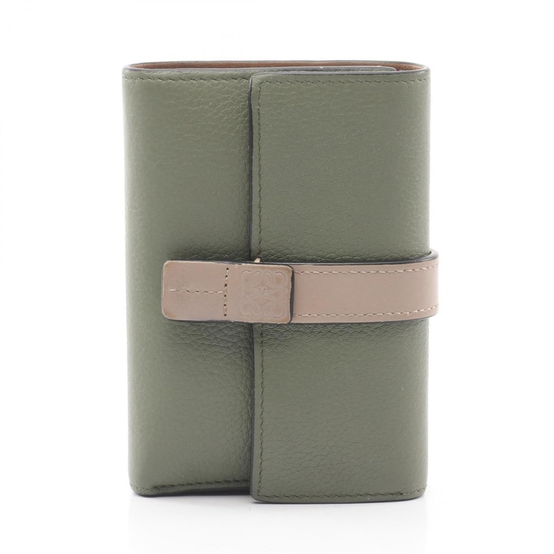 LOEWE Vertical Wallet Small Trifold Leather for Women, Green and Beige, C660S86X01 (1 of 17)
