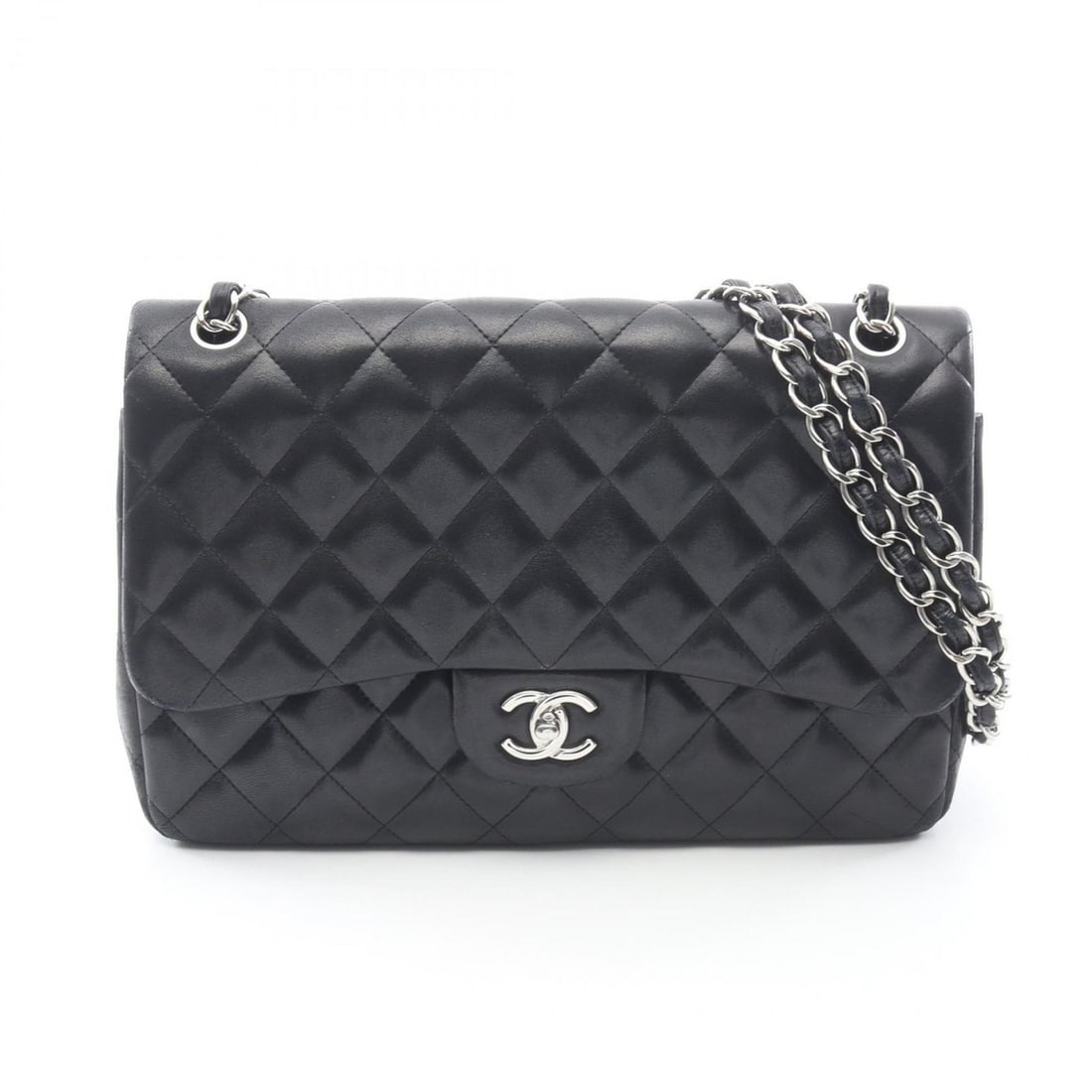 CHANEL Deca Matelasse 30 Classic Large Double Flap Shoulder Bag/Handbag in Lambskin Leather, Black: --- Catalog ---Category: SizeSize (HxWxD): 20cm x 30cm x 9cm / 7.87'' x 11.81'' x 3.54''Category: DesignType: Handbag, Shoulder bagColor: BlackGender: WomenMaterial: Leather Leather/Fur Type: