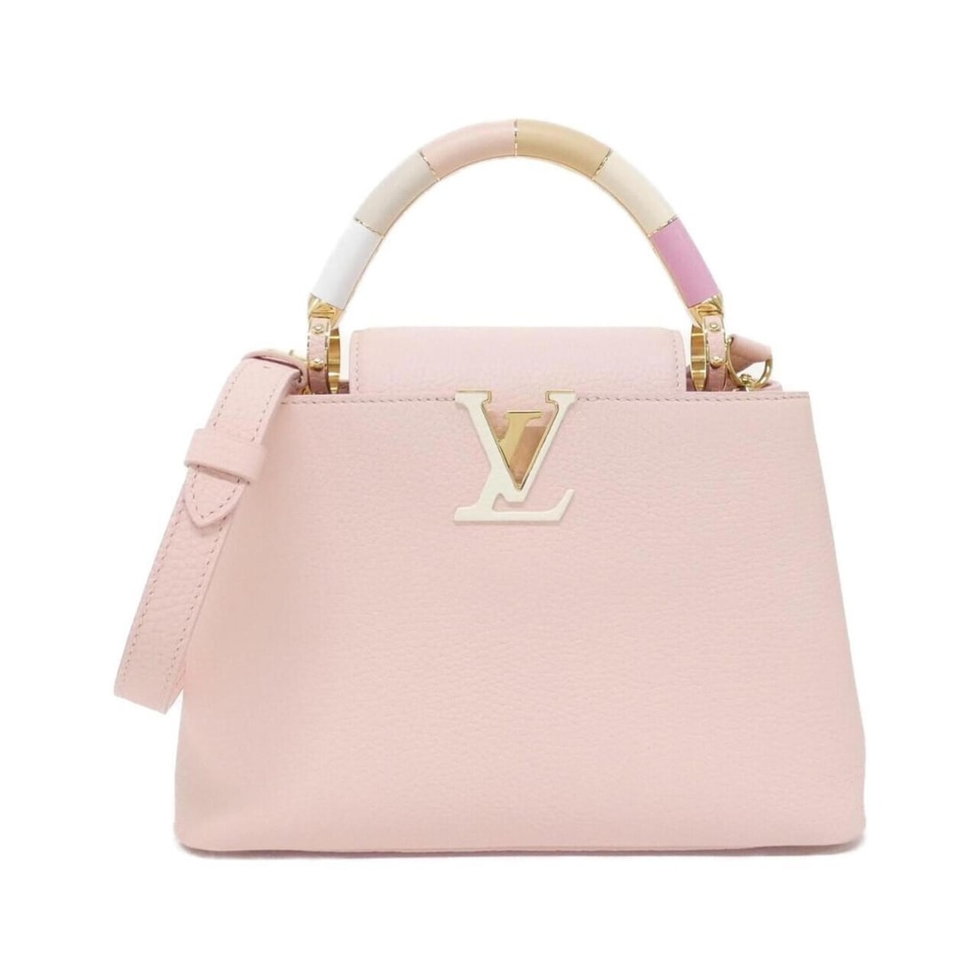 Louis Vuitton Capucines BB M21345 Handbag: --- Catalog ---Category: SizeSize (HxWxD): 18cm x 27cm x 9cm / 7.08'' x 10.62'' x 3.54''Category: DesignType: HandbagColor: PinkGender: WomenHardware Color: GoldCategory: GeneralMPN: M21345Brand: