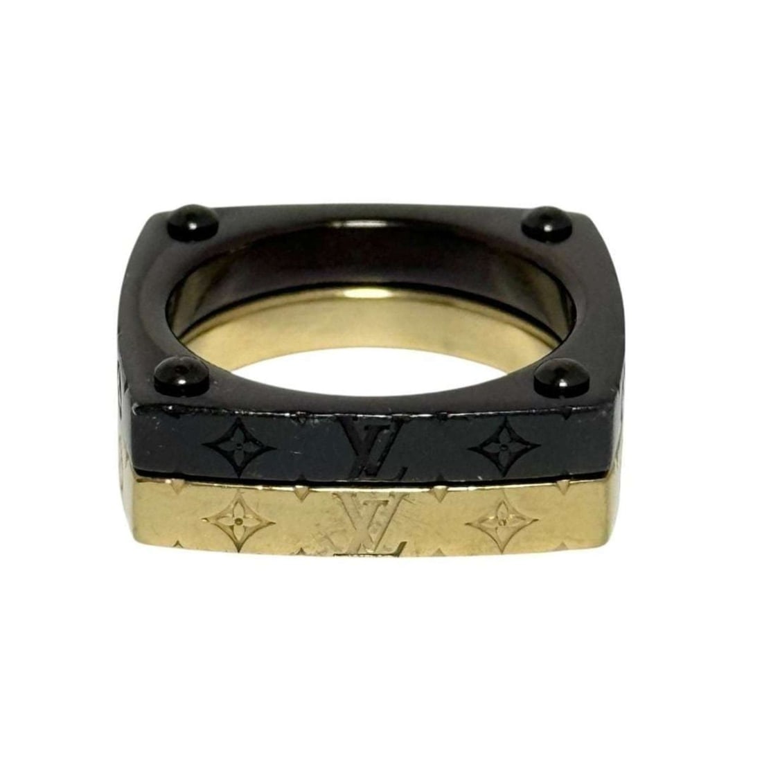 Louis Vuitton Men's Monogram Bold Set Ring, Size 19, Medium - 3