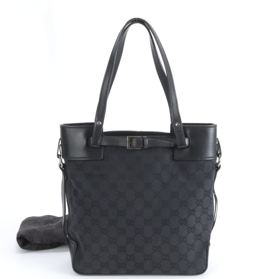 Gucci GG Canvas 107757 Leather Tote Bag Shoulder Handbag Women's (1 of 10)