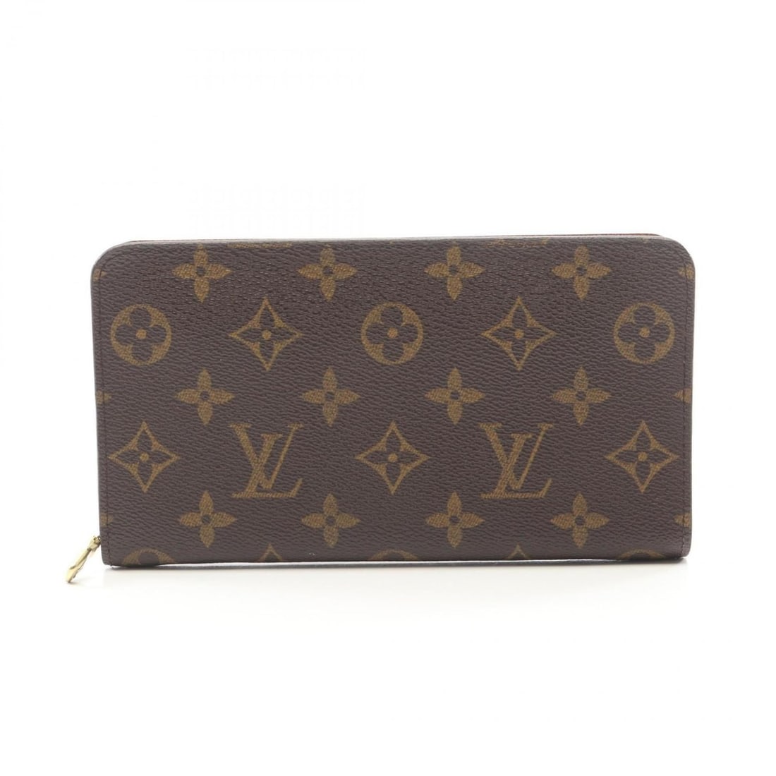 Louis Vuitton Porte Monne Zip Round Long Wallet, Coated Canvas, Monogram, Women's, Brown, M61727 (1 of 9)