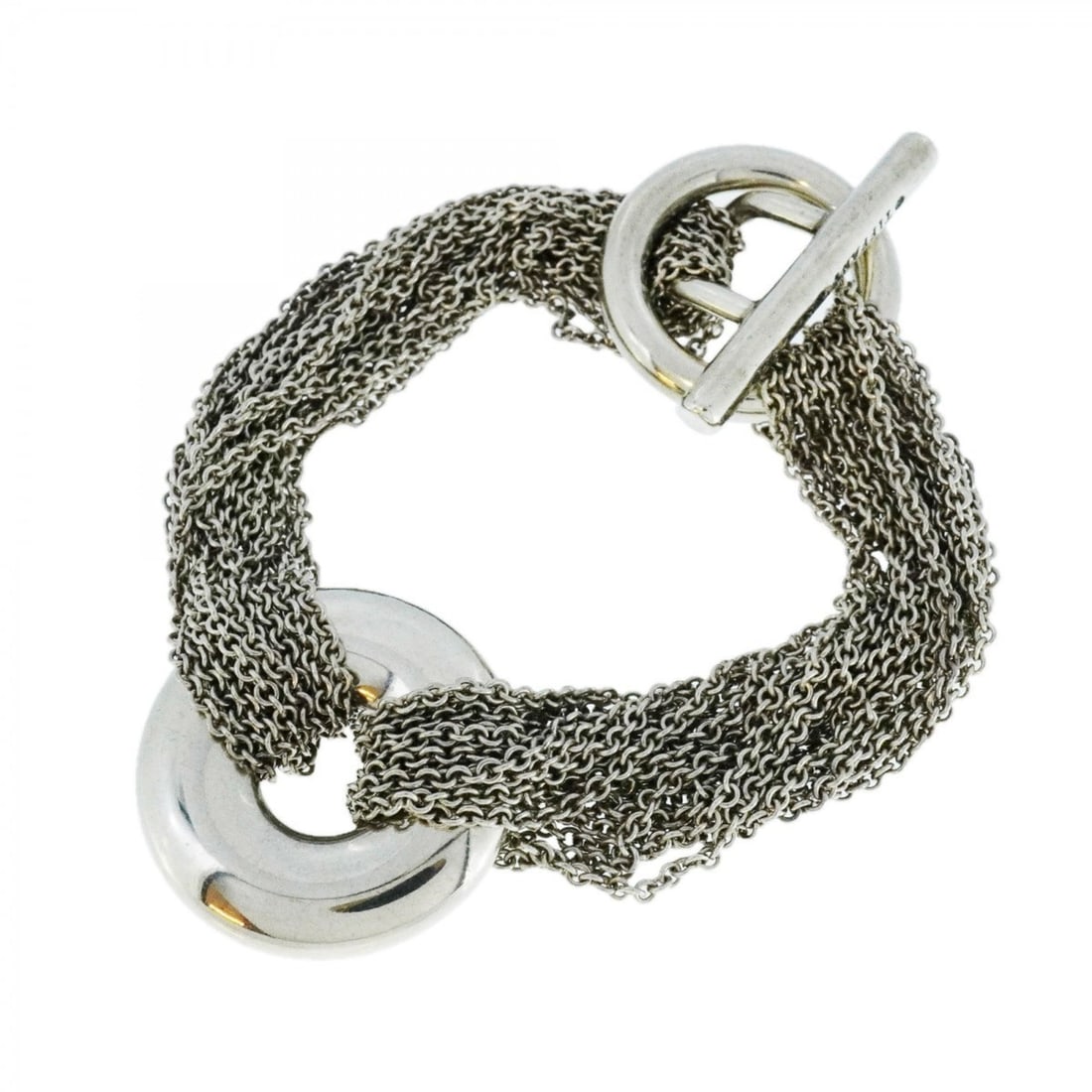 Tiffany 10-Row Toggle Circle Bracelet in Silver 925 for Women: --- Catalog ---Category: SizeLength: 14cm / 5.51''Category: DesignType: Charm braceletGender: WomenMaterial: Silver 925Category: GeneralBrand: Tiffany--- Item List ---Section: ConditionRanking: Rank A