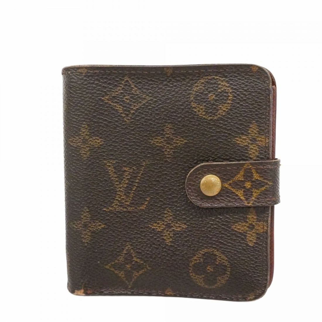Louis Vuitton Monogram Compact Zip Wallet M61667 Brown Women's (1 of 15)