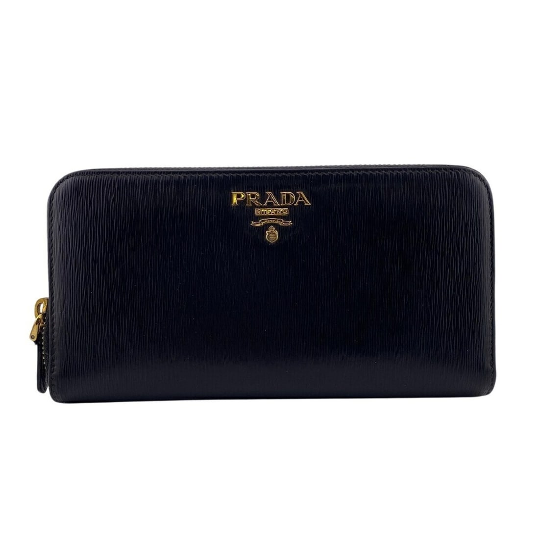 PRADA 1ML506 Round Vitello Move Long Wallet in Black (1 of 17)