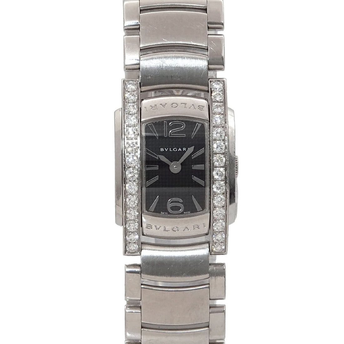 BVLGARI Assioma AA26S Diamond Bezel Women's Watch, Black Quartz Movement (1 of 13)
