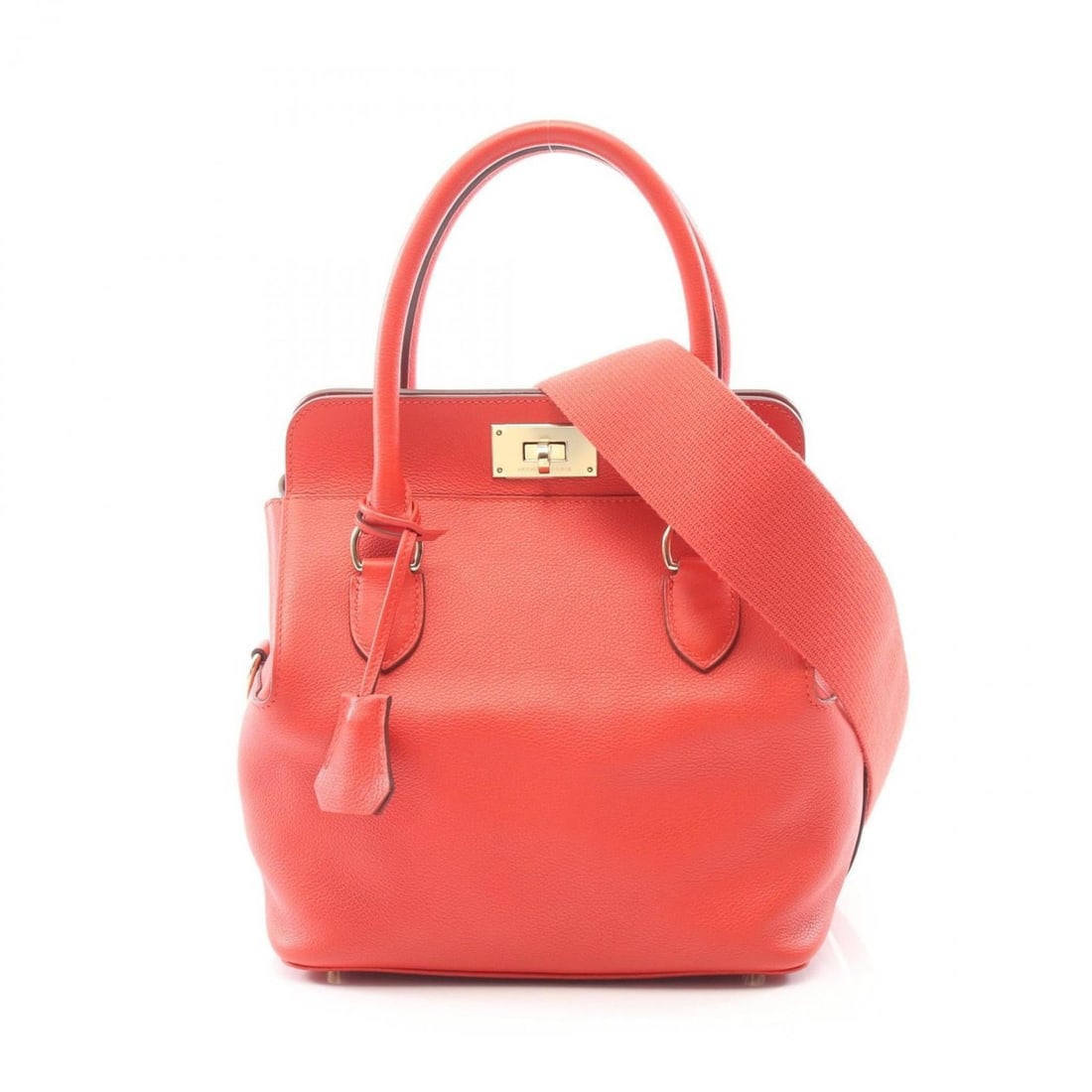 Hermes Hermès Toolbox 20 Handbag, Leather, Evercolor, Women's, Red (1 of 11)