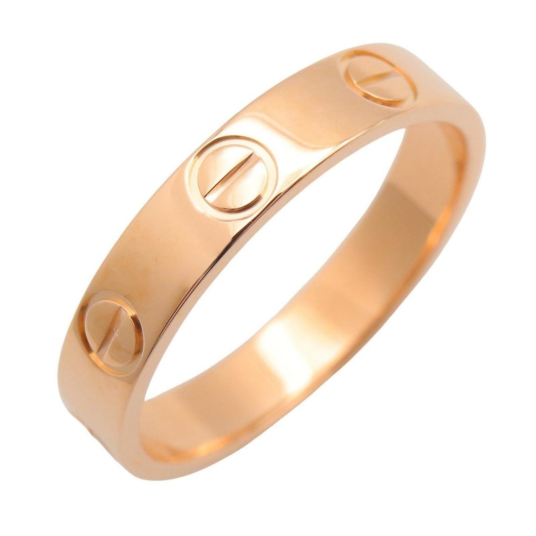Cartier Mini Love Ring, 18K Pink Gold, for Men and Women.: --- Catalog ---Category: SizeJP Size: 8.5US Size: 4.5Category: DesignType: Band ringColor: Pink goldGender: Men,WomenMaterial: Pink gold (18K)Category: GeneralBrand: Cartier--- Item List ---Section: