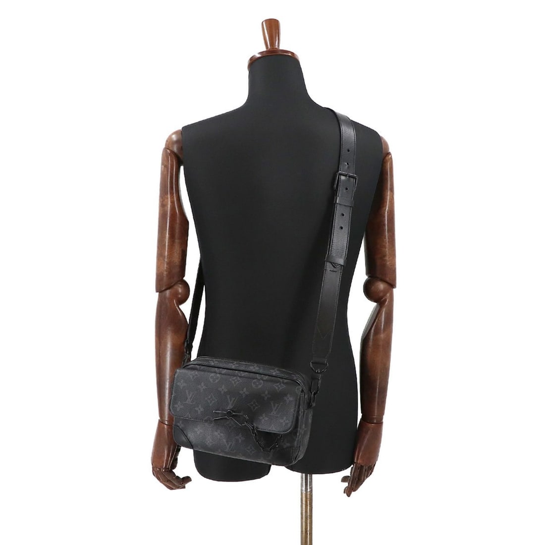 Louis Vuitton Monogram Eclipse Steamer Shoulder Bag M46795 RFID - 10