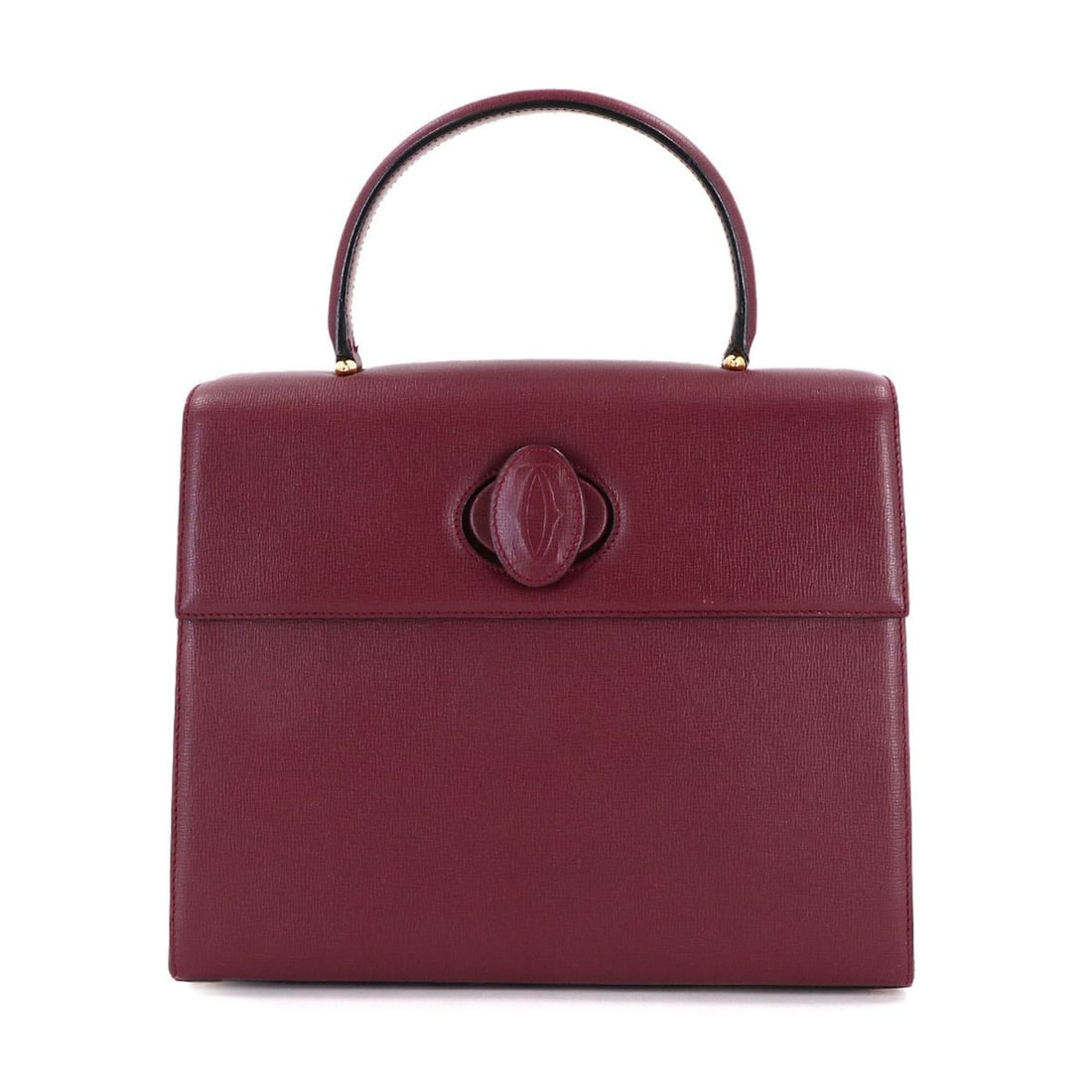 Cartier Must Handbag in Bordeaux leather with gold hardware. (1 of 20)