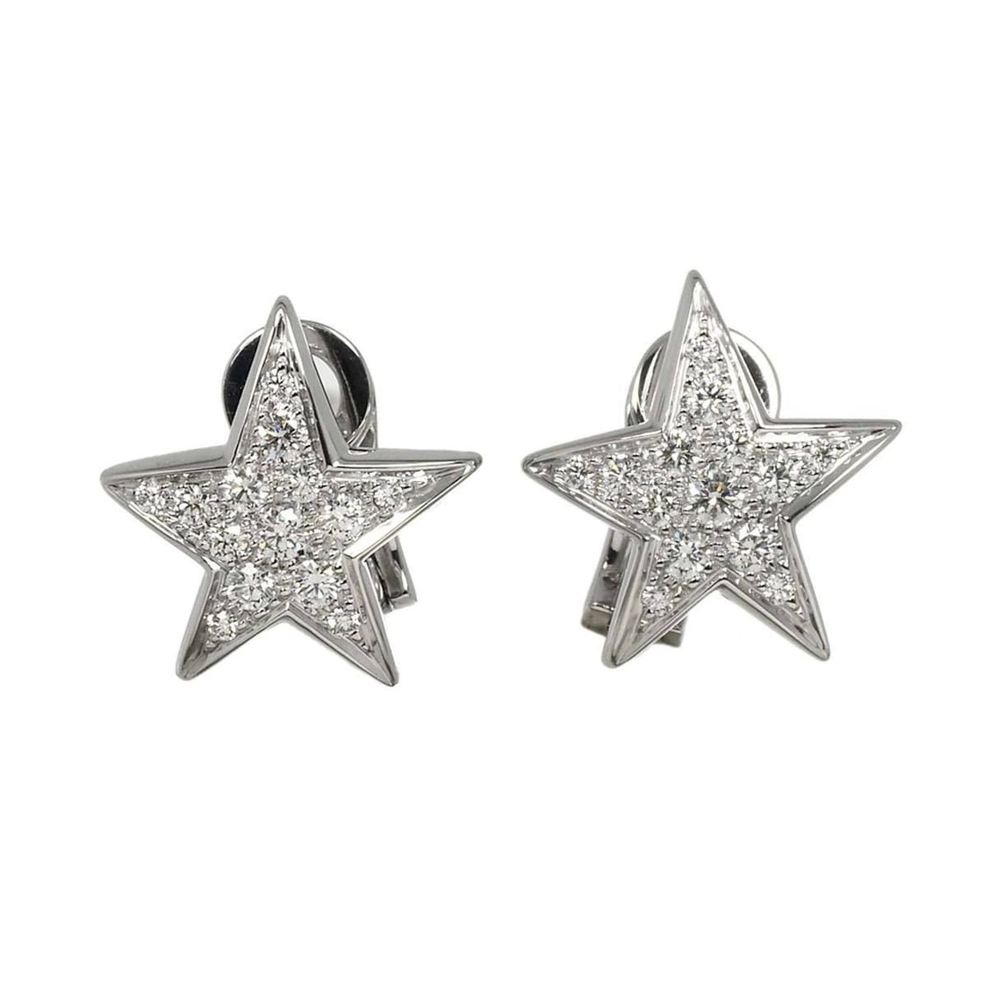 CHANEL Comete Diamond Earrings, Medium, 18K White Gold (750), Star, COMETE Earrings (1 of 20)