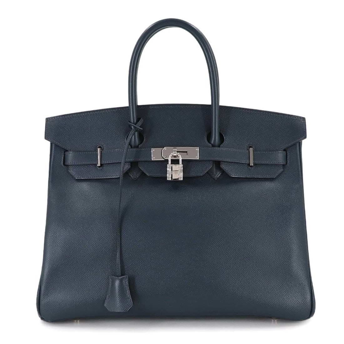 Hermes Hermès Birkin 35 Couchvel Epsom Navy Handbag with D Stamp and Silver Hardware (1 of 20)