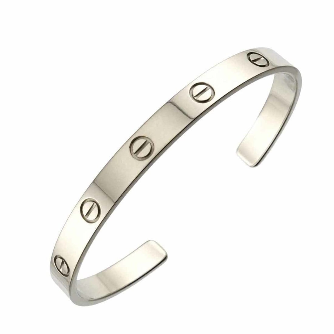 Cartier Love Bracelet #18 18K WG White Gold 750 Bangle: --- Catalog ---Category: SizeLength: 16cm / 6.29''Category: DesignType: BangleGender: WomenMaterial: White gold (18K)Category: GeneralBrand: Cartier--- Item List ---Section: ConditionRanking: Rank SA