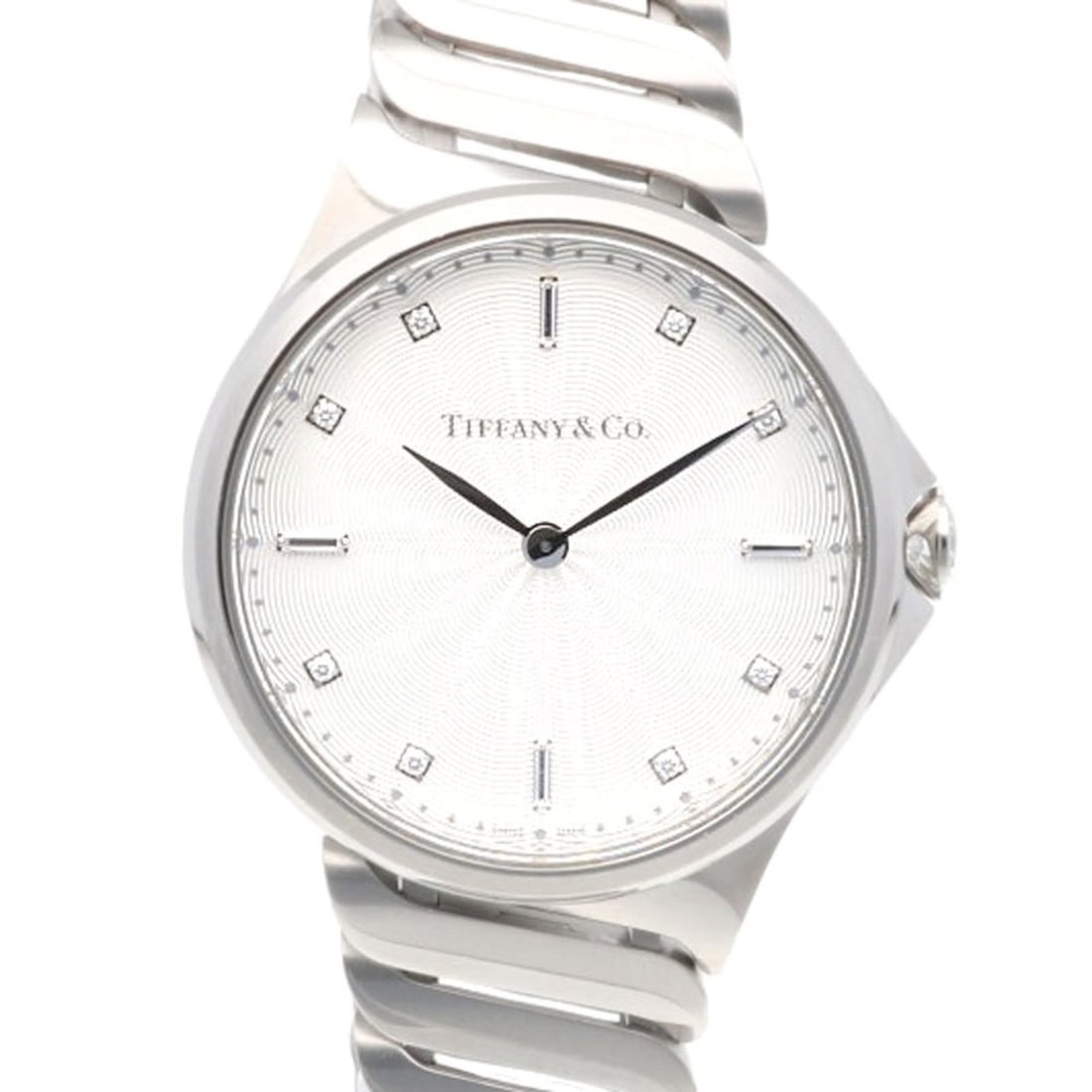 Pre-owned Tiffany Metro watch, stainless steel quartz movement, ladies', TIFFANY & Co., 8-piece (1 of 14)