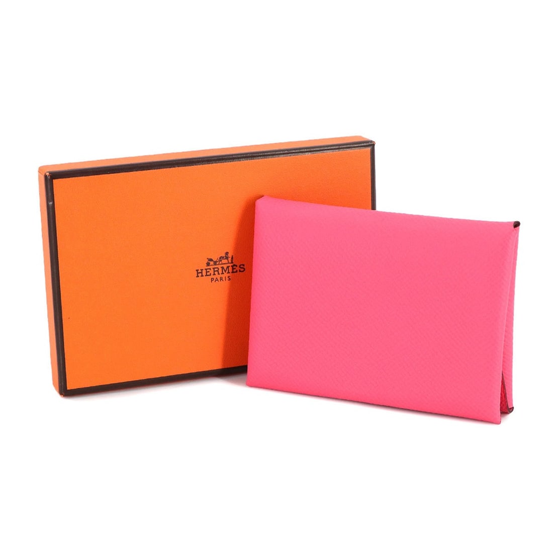 Hermes Hermès Calvi Duo Card Case, Epson Rose Azalee, B Stamp, Silver Hardware: --- Catalog ---Category: DesignType: Card caseColor: Rose azaleeGender: WomenMaterial: Epsom leather Category: GeneralBrand: HermesCountry of Origin: FranceCategory: Physical PropertiesSize (HxWxD): 7