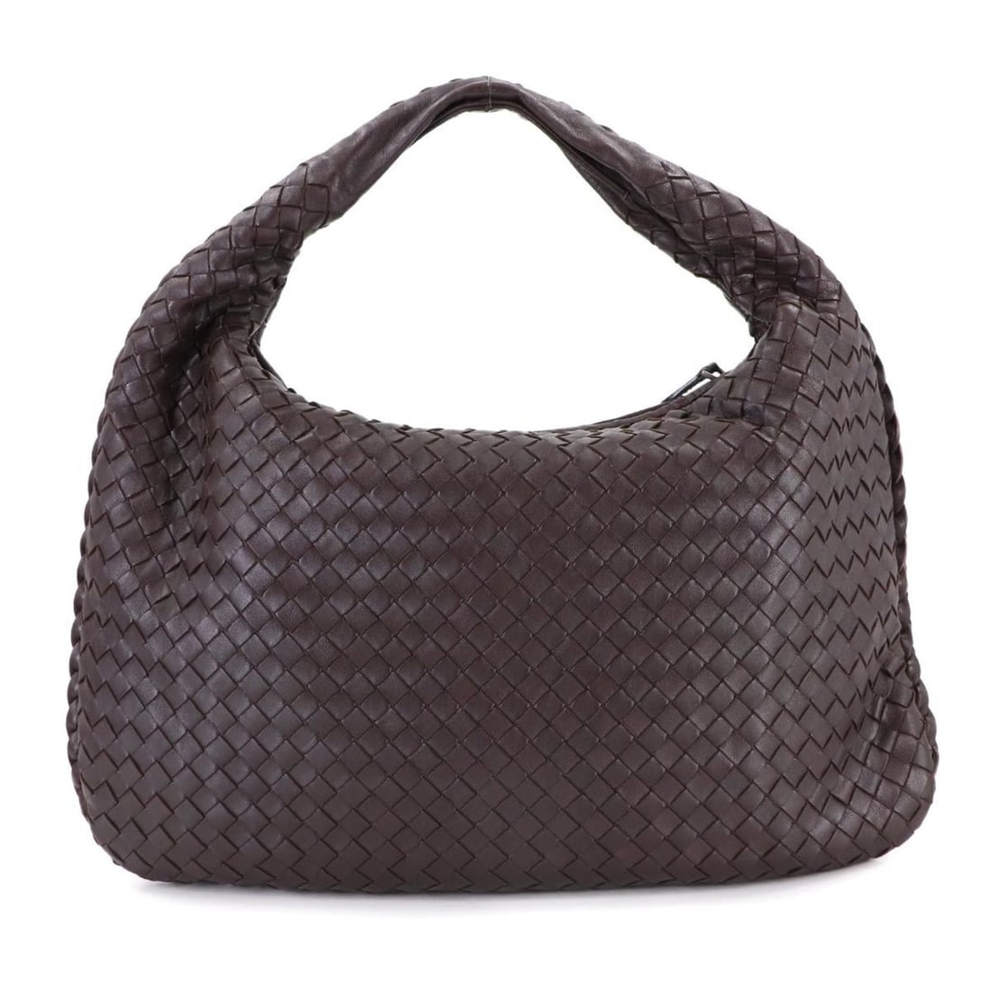 Bottega Veneta Intrecciato Medium Hobo Shoulder Handbag in Brown Leather (115653) (1 of 10)
