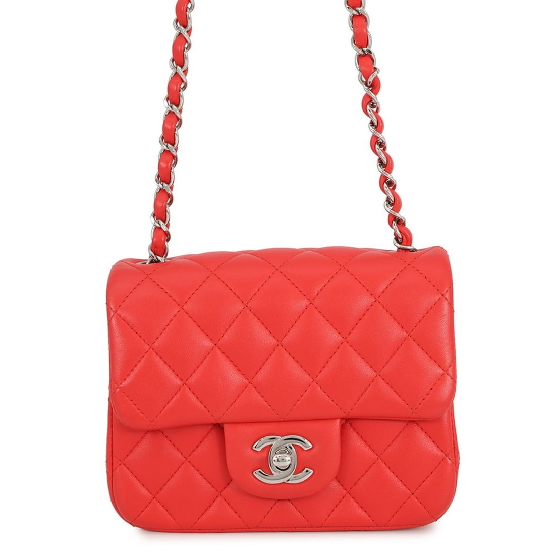CHANEL Mini Matelasse Chain Shoulder Bag with Coco Mark Lambskin A35200 Women's Handbag (1 of 15)