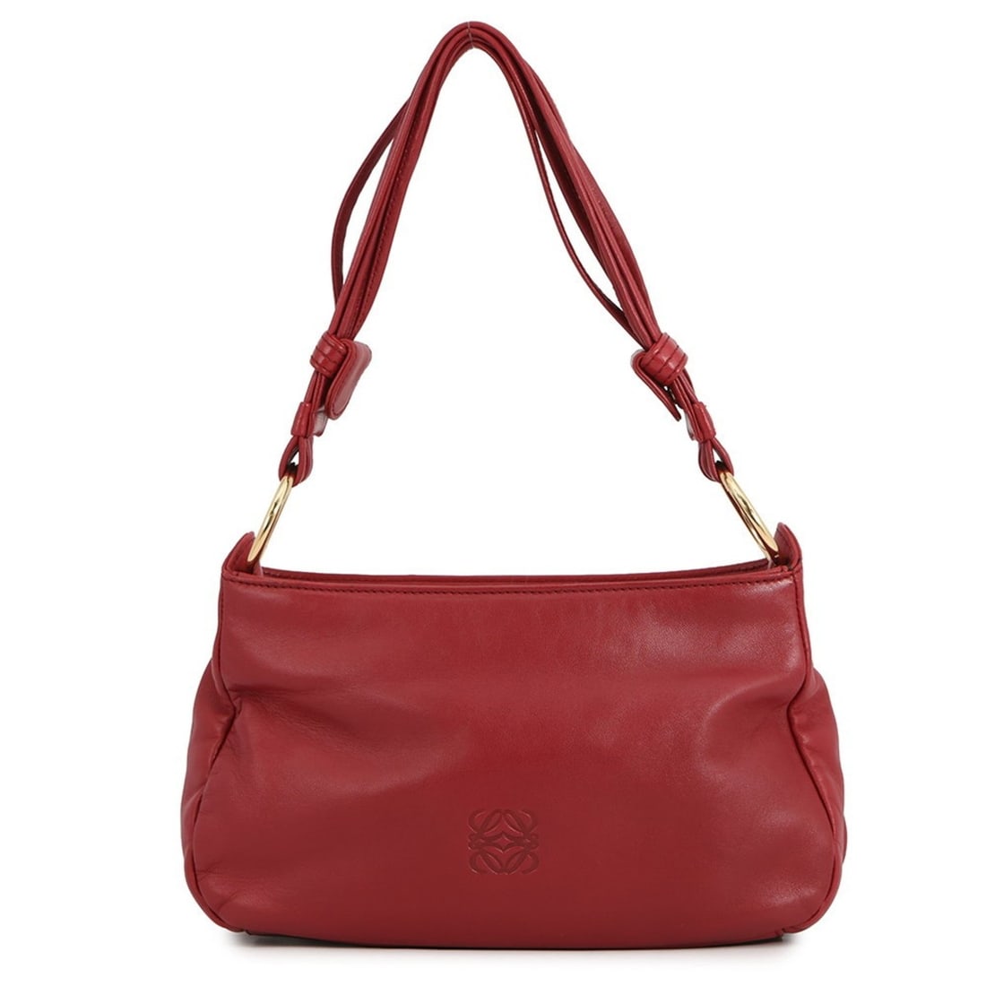 LOEWE Anagram Leather Handbag Women's: --- Catalog ---Category: SizeWeight: 190g / 6.7oz.Size (HxWxD): 12.5cm x 22cm x 6cm / 4.92'' x 8.66'' x 2.36''Category: DesignType: HandbagColor: Red colorGender: WomenClosure: ZipperMaterial: Leather