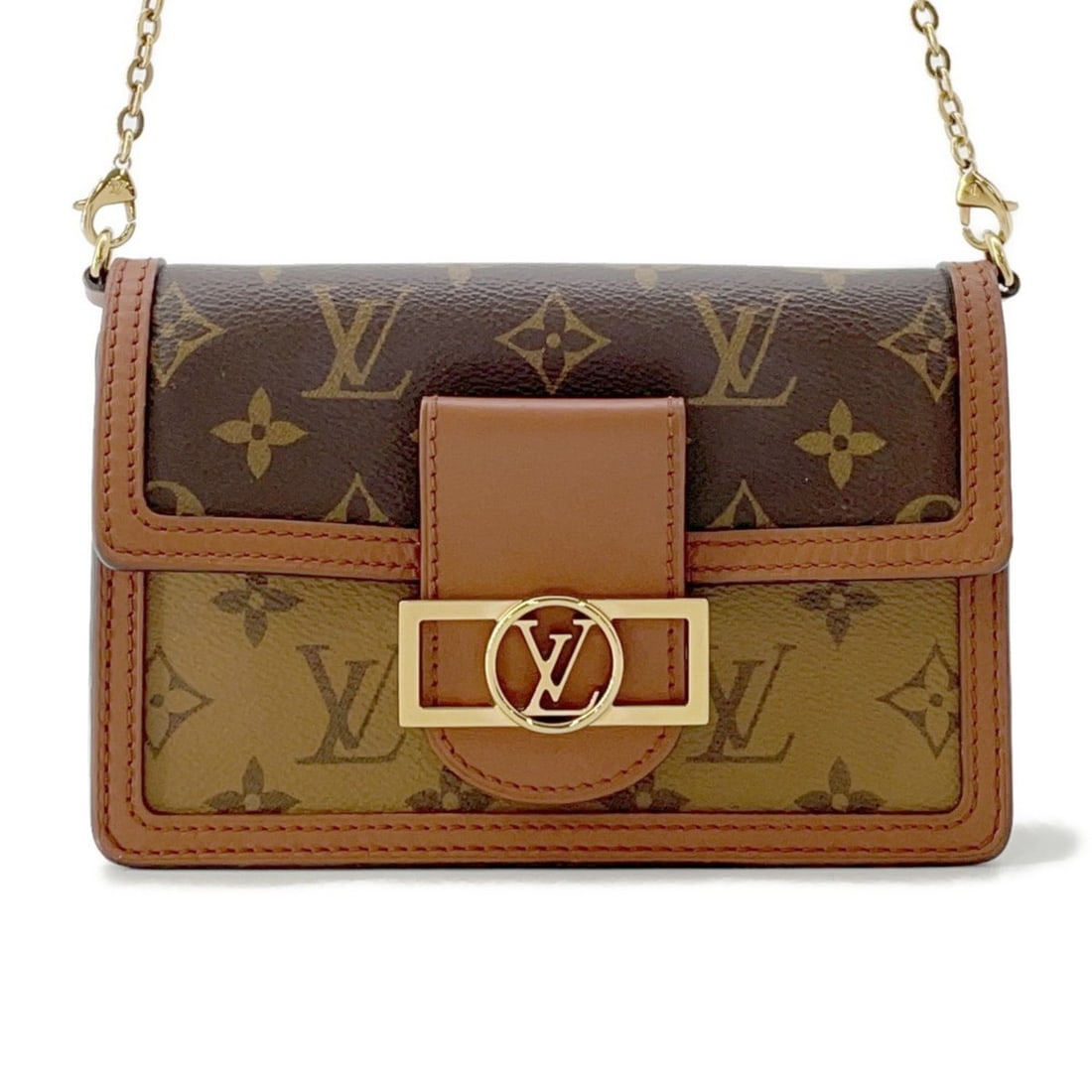 Louis Vuitton Monogram Reverse Chain Wallet Portefeuille Dauphine M68746 Shoulder Bag Black LOUIS (1 of 16)