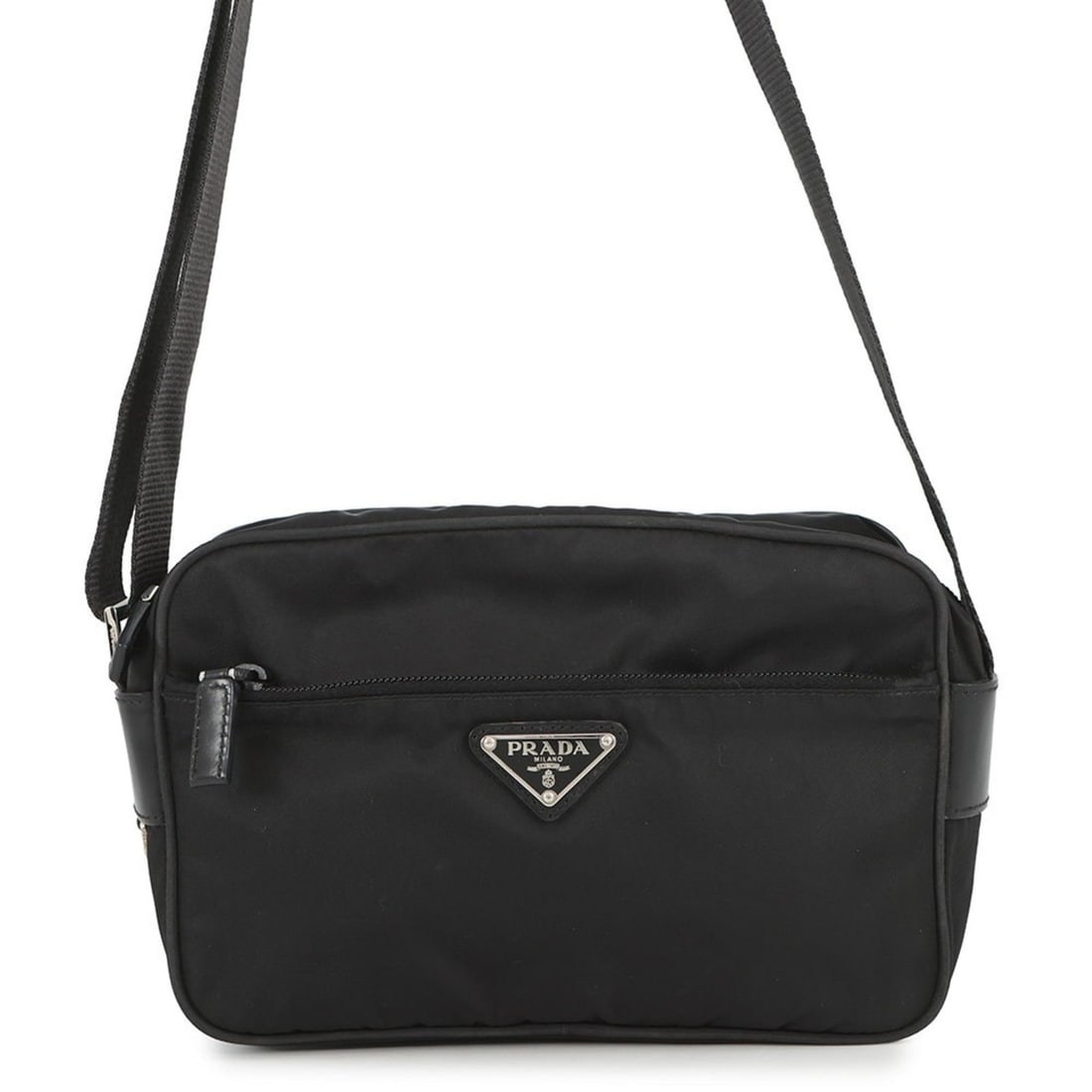 Prada RE-NYLON Triangle Nylon Shoulder Bag 2VH048 PRADA Black Handbag (1 of 15)