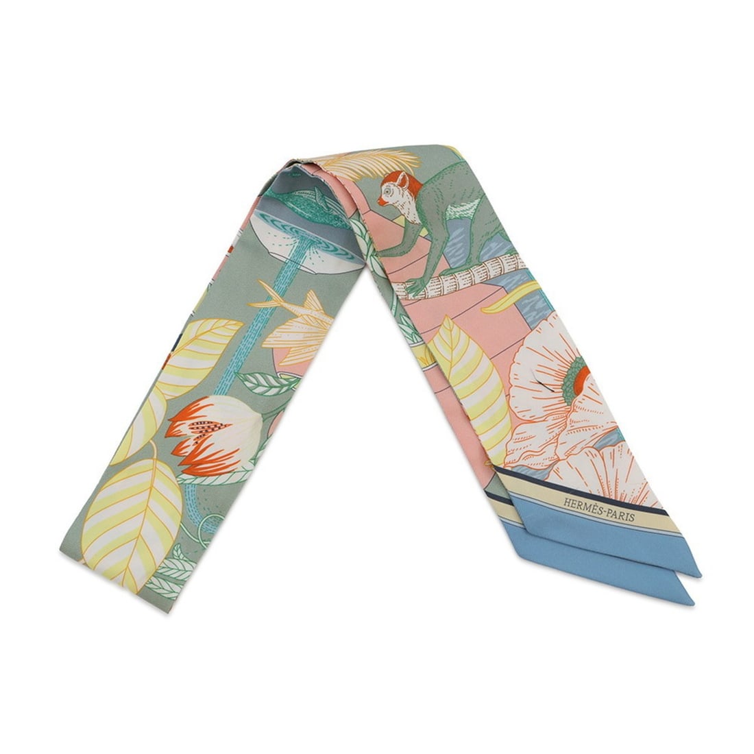 Hermes scarf muffler Twilly Precious Paradise PRECIOUS PARADISE HERMES 2024 TWILLY (1 of 18)