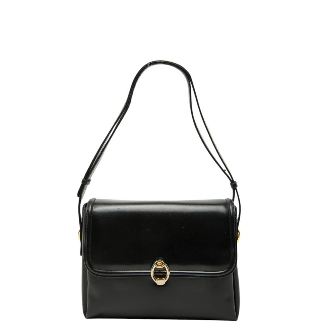 Gucci Old Shoulder Bag Black Leather Women's GUCCI (1 of 11)