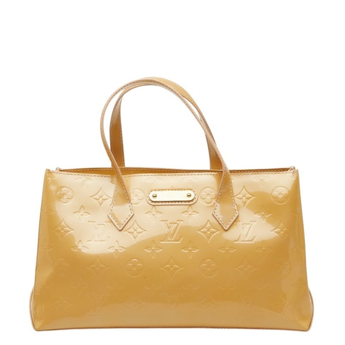 Louis Vuitton Monogram Vernis Wilshire PM Handbag M91642 Rose Florentine Beige Patent Leather: --- Catalog ---Category: SizeHandle Drop: 12.00cm / 4.72''Size (HxWxD): 17cm x 30cm x 11cm / 6.69'' x 11.81'' x 4.33''Category: DesignType: HandbagColor: Beige, Rose florentinGender: WomenClosure: Hoo