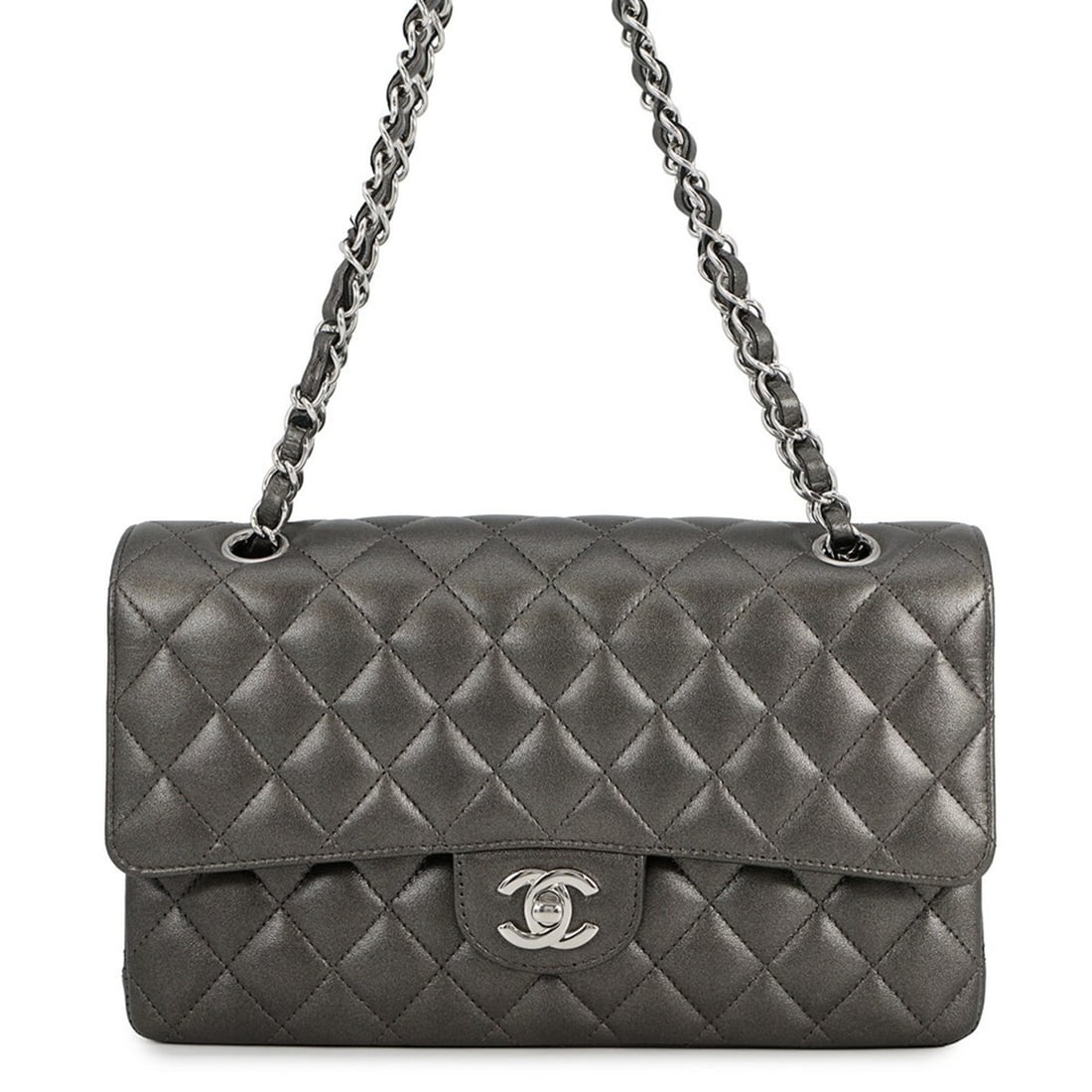 CHANEL Chain Shoulder Bag Matelasse 25 Coco Mark Double Lambskin A01112 Chanel Handbag Women's (1 of 14)