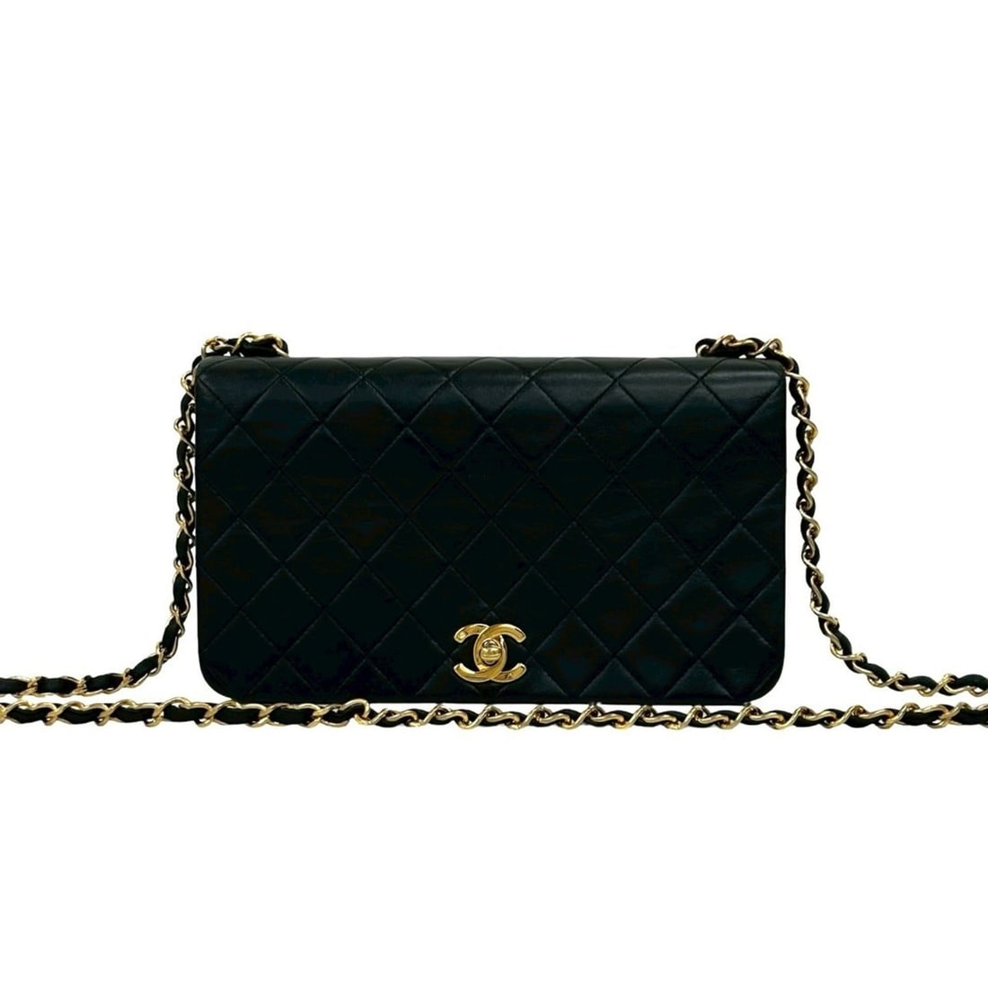 CHANEL Matelasse Coco Full Flap Lambskin Chain Shoulder Bag 26211 (1 of 19)