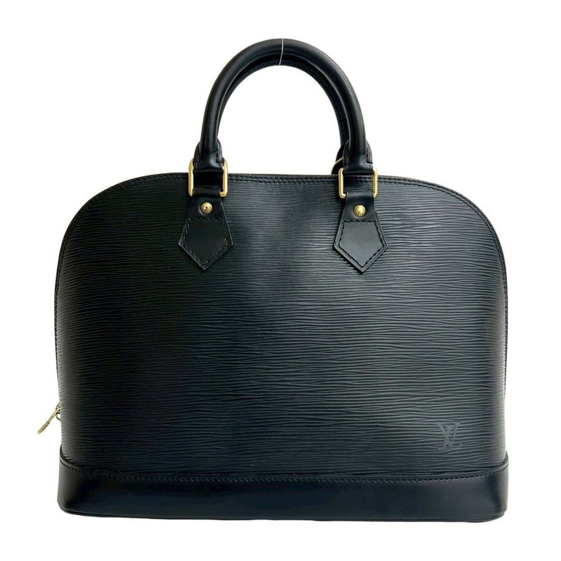 LOUIS VUITTON Alma Epi Leather Handbag/Boston Bag, Black/Noir, 58739 (1 of 18)