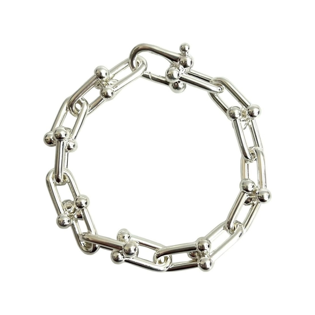 TIFFANY & Co. Tiffany HardWear Large Link Bracelet in Sterling Silver, Chain Bangle, 26439: --- Catalog ---Category: SizeLength: 22cm / 8.66''Category: DesignType: Charm braceletColor: SilverGender: WomenMaterial: Silver 925Category: GeneralBrand: Tiffany--- Item List ---Section: ConditionRa