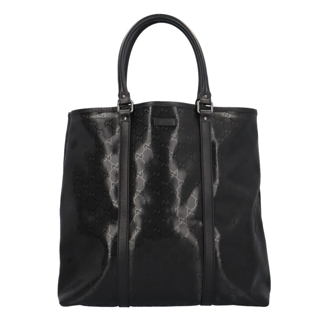 Pre-owned Gucci GG Imprime Tote Bag, Coated Canvas 223668, Black, Men's/Women's. (1 of 16)
